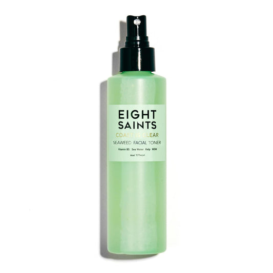 Eight Saints Coast is Clear Seaweed Anti Aging Face Toner - Alcohol Free, Minimizes Pores & Redness, with Witch Hazel & Kelp, 6 oz