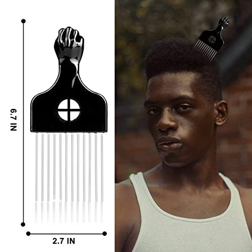 Magic Twist Hair Sponges Set – Big Holes Curling Sponge Brush for Men Women with Metal Afro Pick (6.7 inch, 3-Pack) - görsel 8