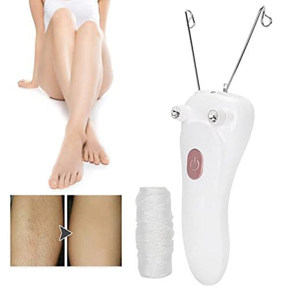Betued Electric Threading Epilator - USB Rechargeable Hair Removal Device for Face & Body, Pink Avelisse