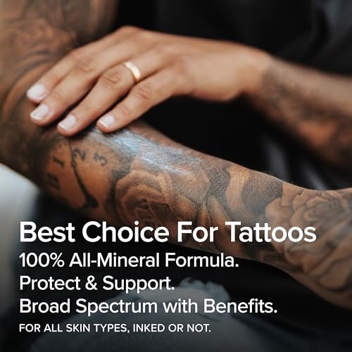 Mad Rabbit Defend Tattoo Sunscreen SPF 30 Mineral Lotion – Tattoo Fade Protection & Moisturizer (3.4 oz) Avelisse