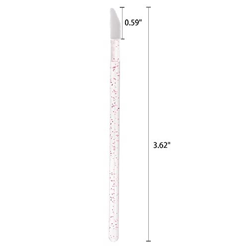 300 Count Disposable Lip Brushes - Pink Crystal Lipstick Applicator Wands, Nylon Bristles, Bulk Pack - görsel 4