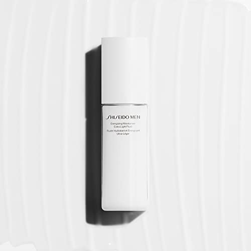 Shiseido Men Energizing Moisturizer Extra Light Fluid - 100 mL | Anti-Aging & Hydrating Face Moisturizer for Men Avelisse