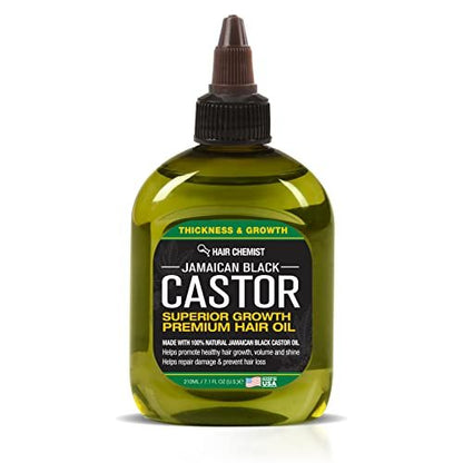 Hair Chemist Superior Growth Jamaican Black Castor Hair Oil - 7 oz for Thicker, Stronger Hair