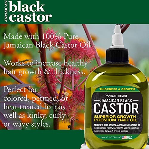 Hair Chemist Superior Growth Jamaican Black Castor Hair Oil - 7 oz for Thicker, Stronger Hair - görsel 3