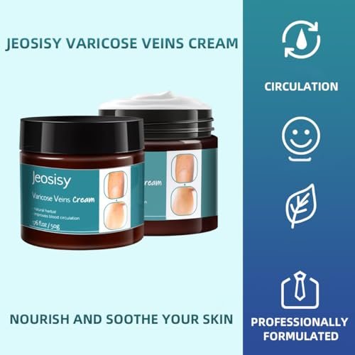 Jeosisy Varicose Vein Cream - Soothing Leg Cream for Varicose & Spider Veins, 1.76 Fl Oz - görsel 10