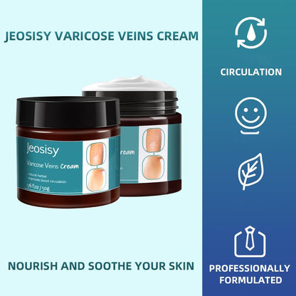 Jeosisy Varicose Vein Cream - Soothing Leg Cream for Varicose & Spider Veins, 1.76 Fl Oz
