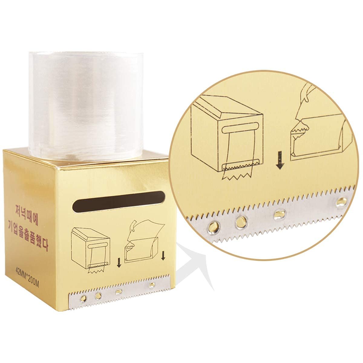 Clear Disposable Eyebrow Tattoo Plastic Wrap - 2 Pack Microblading Saran Barrier Film for Permanent Makeup, Lips, and Tattoo Aftercare - görsel 7