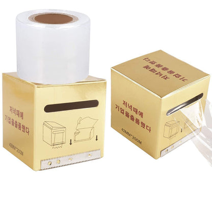 Clear Disposable Eyebrow Tattoo Plastic Wrap - 2 Pack Microblading Saran Barrier Film for Permanent Makeup, Lips, and Tattoo Aftercare