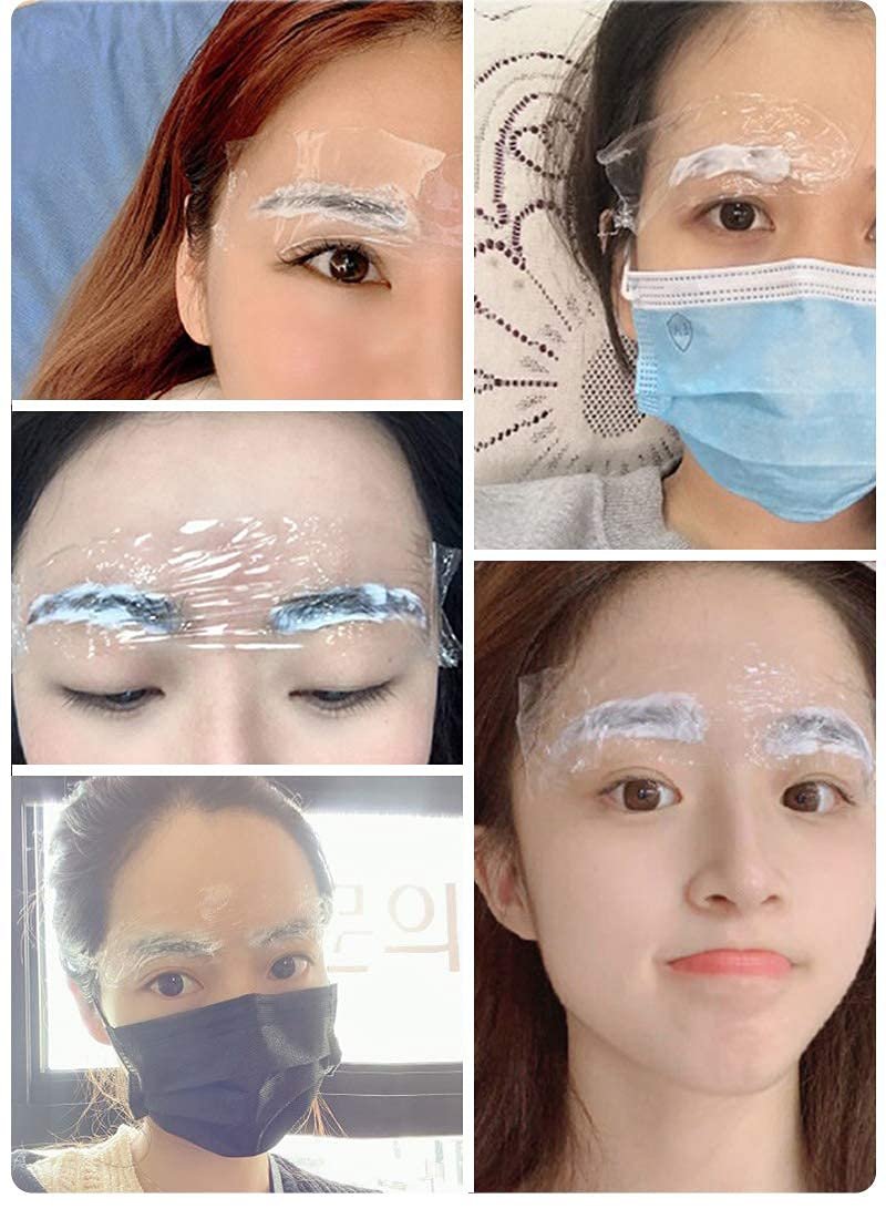 Clear Disposable Eyebrow Tattoo Plastic Wrap - 2 Pack Microblading Saran Barrier Film for Permanent Makeup, Lips, and Tattoo Aftercare - görsel 11