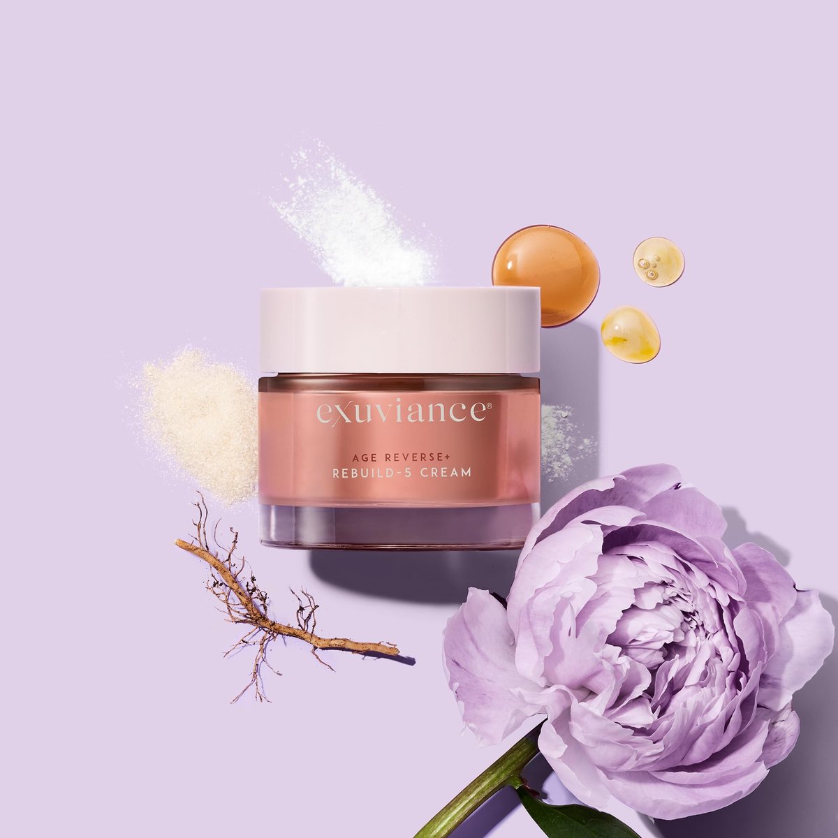 EXUVIANCE AGE REVERSE+ Rebuild-5 Antiaging Moisturizer Cream with Shea Butter, Glycerin, Vitamin E, Peony Botanical, PHA, Aminofil, and MicroDiPeptide229, 1.7 oz Avelisse