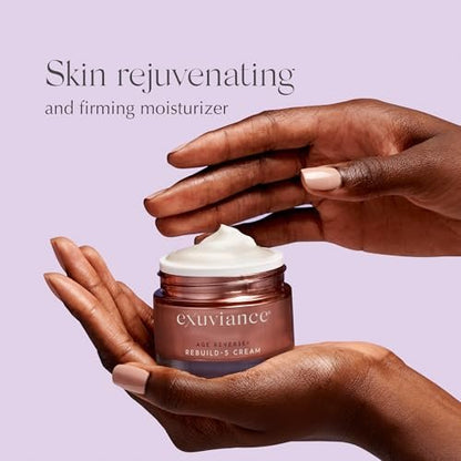 EXUVIANCE AGE REVERSE+ Rebuild-5 Antiaging Moisturizer Cream with Shea Butter, Glycerin, Vitamin E, Peony Botanical, PHA, Aminofil, and MicroDiPeptide229, 1.7 oz Avelisse