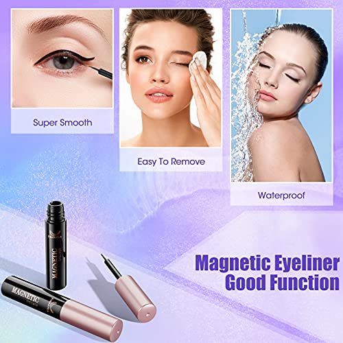 DEJAVIA Magnetic Lashes 10 Pairs - Natural Looking Reusable Wispy Eyelashes with Applicator & Tweezers, No Glue Needed - görsel 12