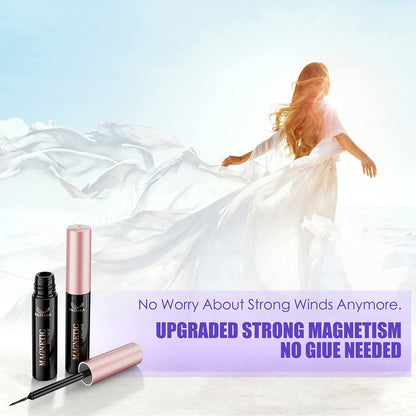 DEJAVIA Magnetic Lashes 10 Pairs - Natural Looking Reusable Wispy Eyelashes with Applicator & Tweezers, No Glue Needed