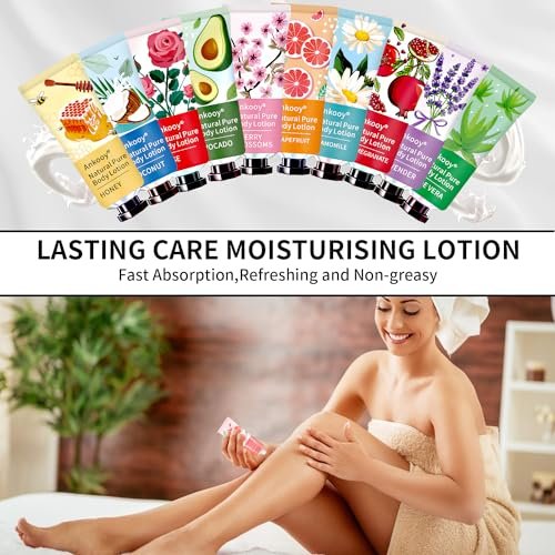 36 Pack Body Lotion for Women Dry Skin - Natural Travel Size Lotion with Shea Butter, Easter Basket Stuffers, Mothers Day Gifts for Mom, Teacher Appreciation Gifts, Nurse Week Gifts for Women, Coworkers Avelisse