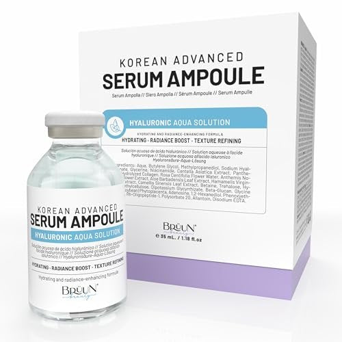 BRÜUN HY - Control Hyaluronic Aqua Solution Ampoule - Korean Face Serum Booster, 1.18 fl.oz Avelisse