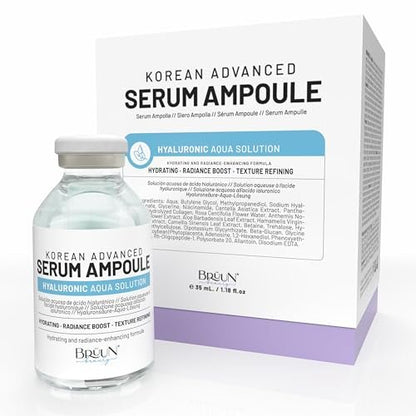 BRÜUN HY - Control Hyaluronic Aqua Solution Ampoule - Korean Face Serum Booster, 1.18 fl.oz Avelisse