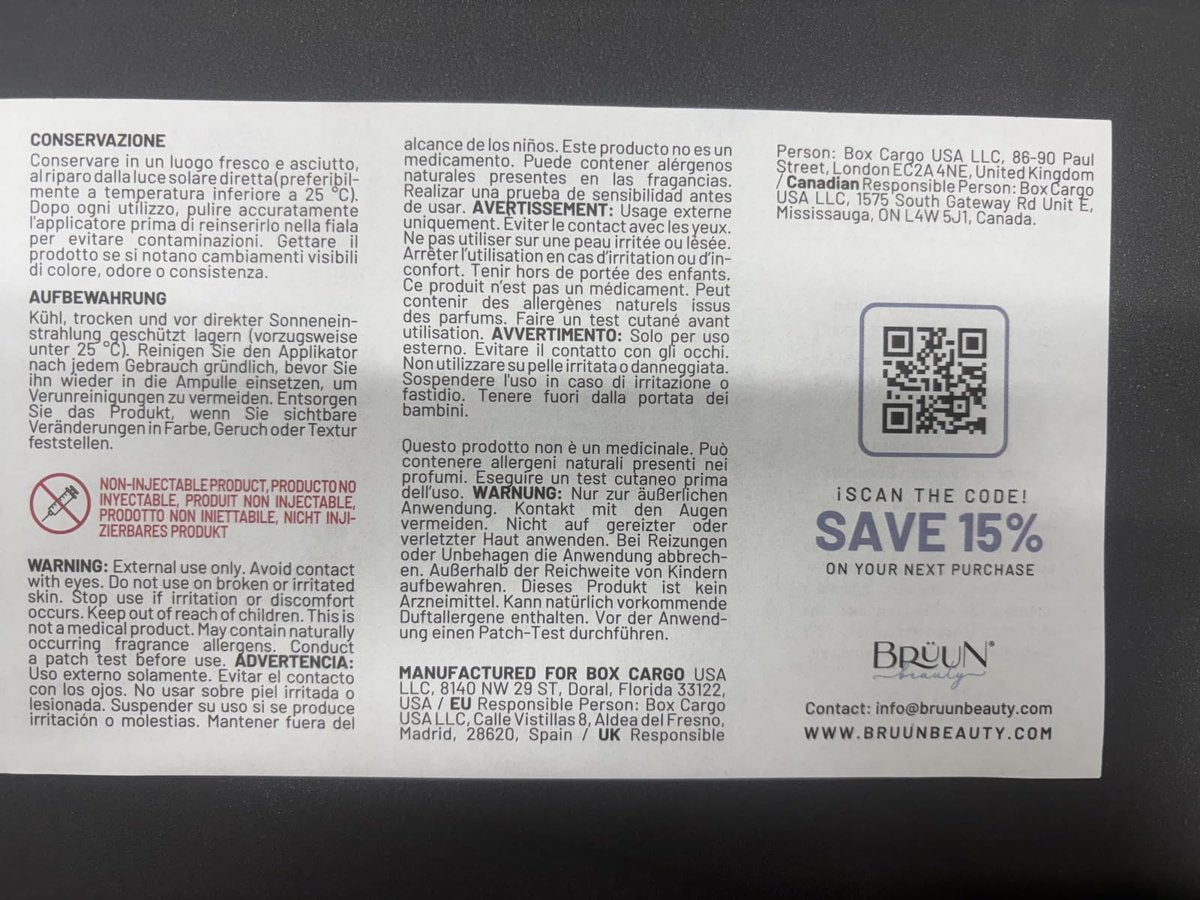 BRÜUN HY - Control Hyaluronic Aqua Solution Ampoule - Korean Face Serum Booster, 1.18 fl.oz Avelisse