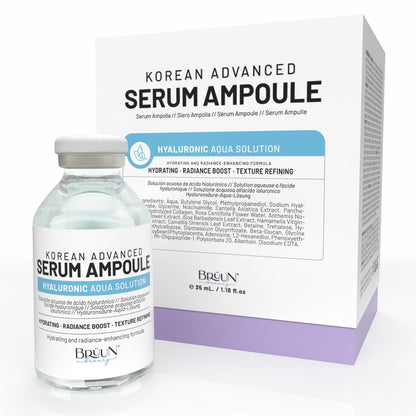 BRÜUN HY - Control Hyaluronic Aqua Solution Ampoule - Korean Face Serum Booster, 1.18 fl.oz Avelisse