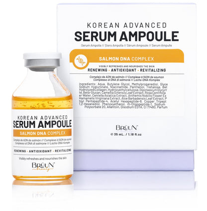 BRÜUN SD - Control Salmon DNA Ampoule - Micro Needling Korean Serum Booster for Face and Body - Use with or without Derma Pen Microneedling Skin Care Serum, 1.18 fl.oz Avelisse