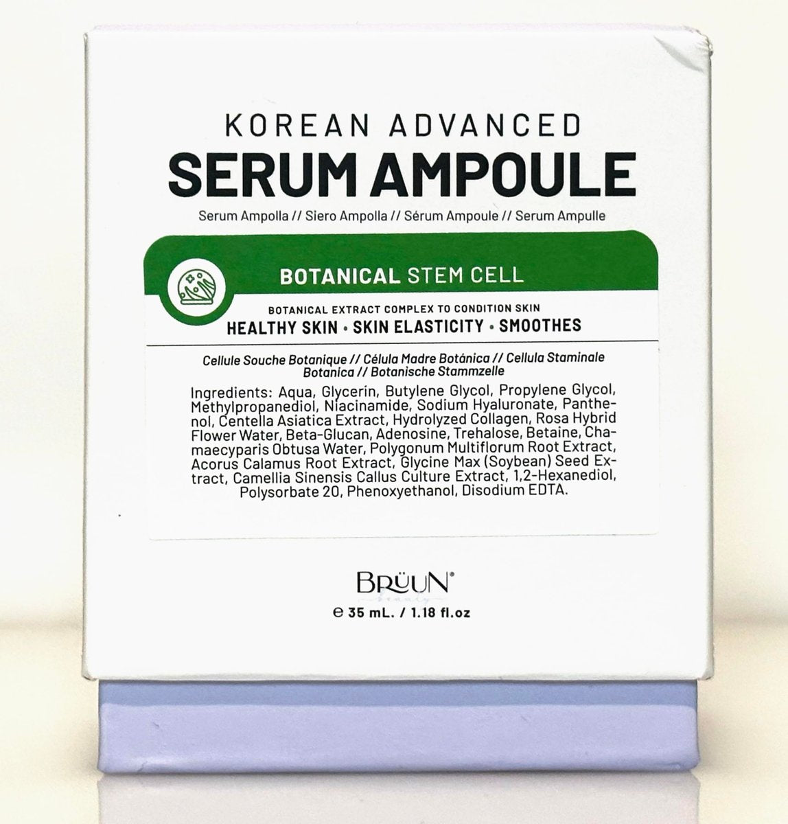 BRÜUN SC - Control Botanical Stem Cell Ampoule - Korean Serum Booster for Face and Body Skin Care, 1.18 fl.oz Avelisse