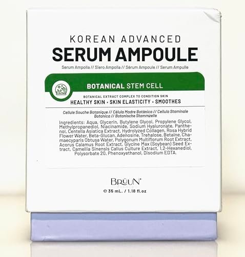 BRÜUN SC - Control Botanical Stem Cell Ampoule - Korean Serum Booster for Face and Body Skin Care, 1.18 fl.oz Avelisse