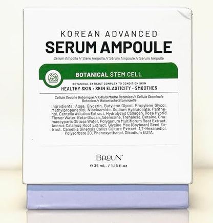 BRÜUN SC - Control Botanical Stem Cell Ampoule - Korean Serum Booster for Face and Body Skin Care, 1.18 fl.oz Avelisse