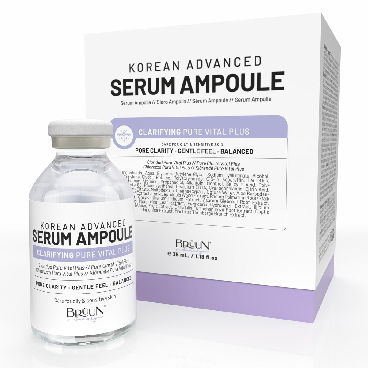 BRÜUN AC-Control Clear and Pure Vita Plus Ampoule - Micro Needling Booster for Face and Body, Korean Skin Care Serum with Derma Pen or Alone, 1.18 oz Avelisse