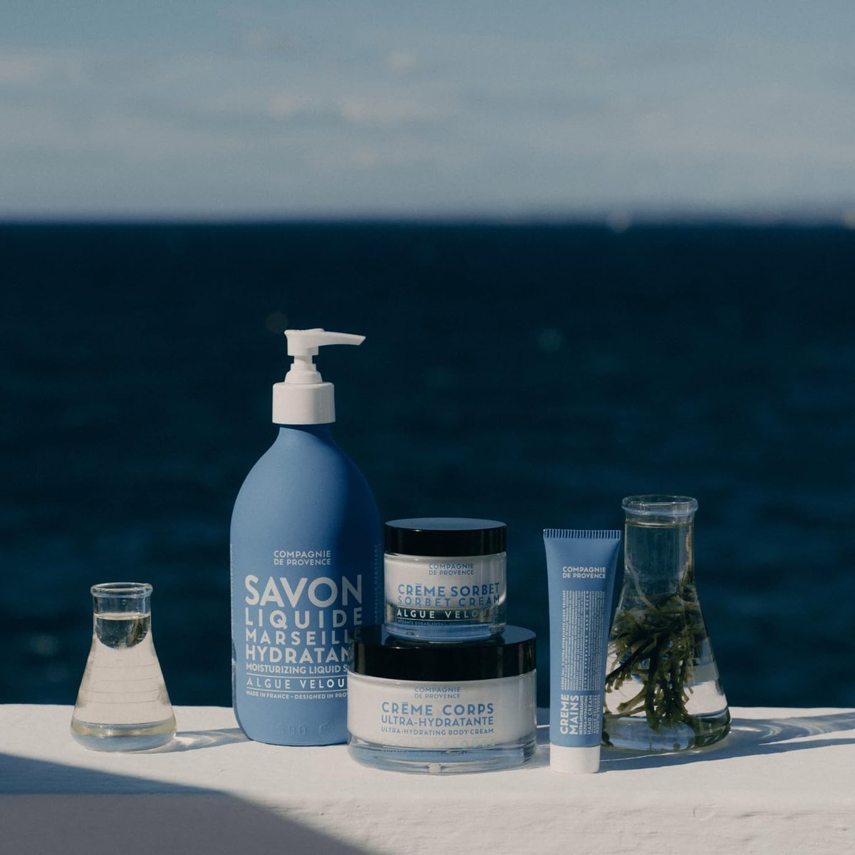 La Compagnie de Provence Savon de Marseille Extra Pure Liquid Soap - Velvet Seaweed - 16.7 Fl Oz Glass Pump Bottle - görsel 11
