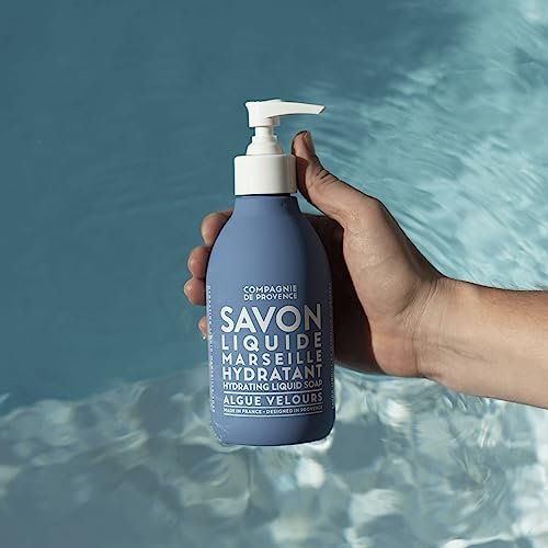 La Compagnie de Provence Savon de Marseille Extra Pure Liquid Soap - Velvet Seaweed - 16.7 Fl Oz Glass Pump Bottle - görsel 6