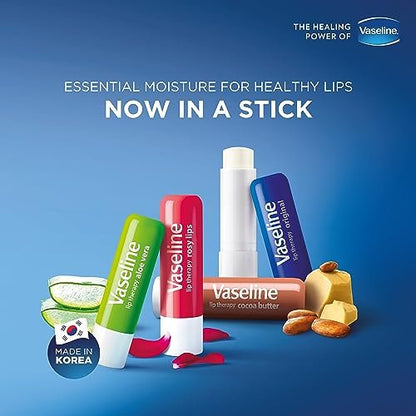 Vaseline Lip Therapy Aloe Care Twin Pack – Soothing Lip Balm for Dry, Chapped Lips