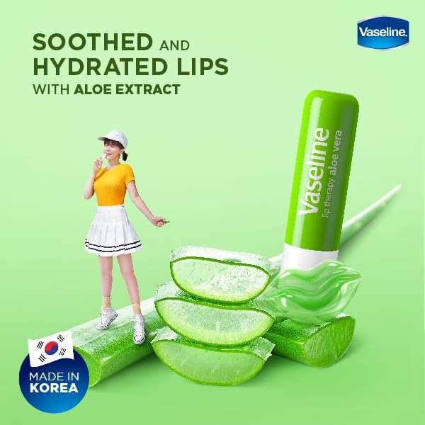 Vaseline Lip Therapy Aloe Care Twin Pack – Soothing Lip Balm for Dry, Chapped Lips - görsel 3