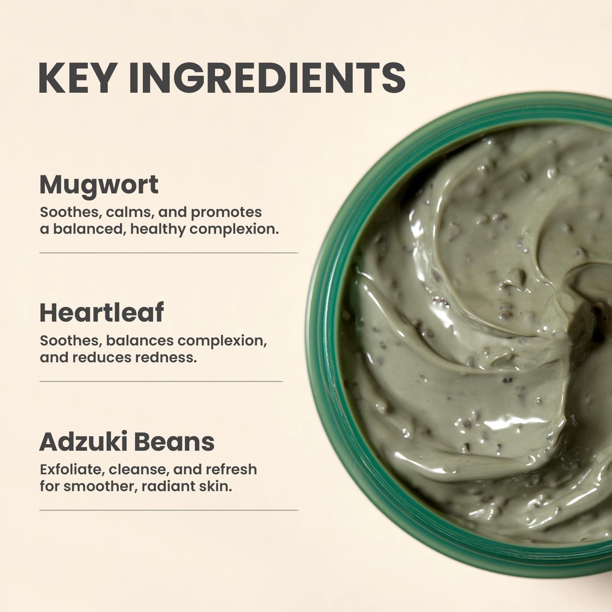 AXIS-Y Mugwort Pore Clarifying Wash Off Pack - Vegan Clay Mask for Clogged Pores, Whiteheads & Blackheads - Korean Skin Care (3.38 fl. oz.) Avelisse