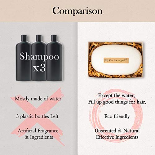 mimosu Fermented Rice Water Shampoo Bar – 2-Pack pH Balanced Unscented Solid Shampoo for Hair Growth, Nourishing, Eco-Friendly Korean Hair Care for Sensitive Scalp Avelisse