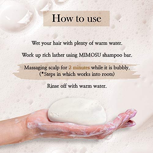 mimosu Fermented Rice Water Shampoo Bar – 2-Pack pH Balanced Unscented Solid Shampoo for Hair Growth, Nourishing, Eco-Friendly Korean Hair Care for Sensitive Scalp Avelisse