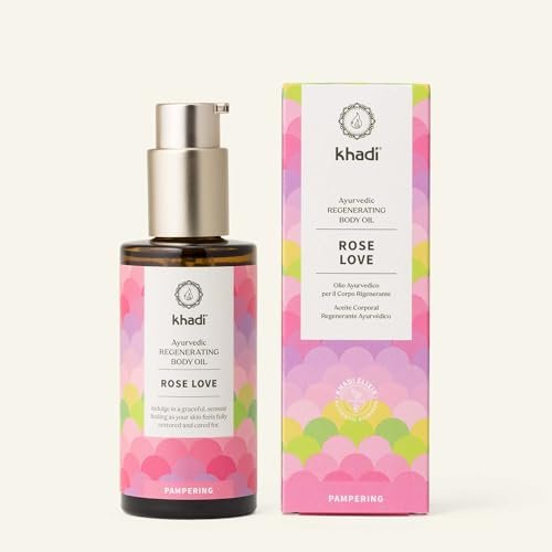 KHADI ROSE LOVE Ayurvedic Regenerating Body Oil - Luxurious Plant-Based Natural Beauty Oil, 3.38 fl oz - görsel 3
