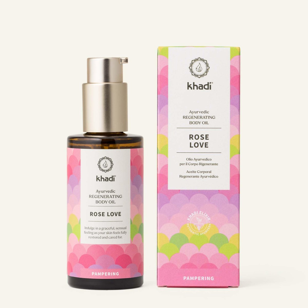 KHADI ROSE LOVE Ayurvedic Regenerating Body Oil - Luxurious Plant-Based Natural Beauty Oil, 3.38 fl oz - görsel 4