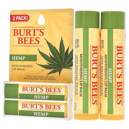 HEMPZ Natural Lip Balm - Buttercream Cake - Hydrating Lip Repair with Hemp Seed Oil, Shea Butter, Coconut & Avocado Oil - 0.5 oz Stick