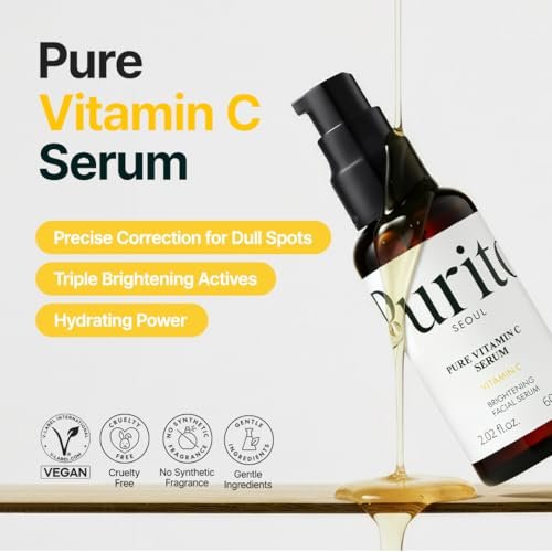 PURITO Pure Vitamin C Serum – Brightening & Hydrating Facial Serum with 10% Pure Vitamin C, 2 Fl Oz Avelisse