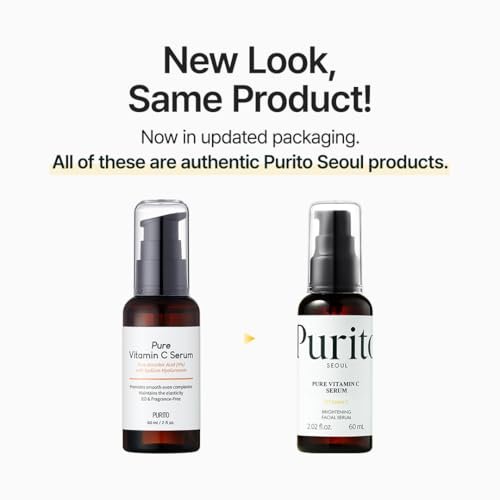 PURITO Pure Vitamin C Serum – Brightening & Hydrating Facial Serum with 10% Pure Vitamin C, 2 Fl Oz Avelisse