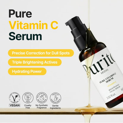 PURITO Pure Vitamin C Serum – Brightening & Hydrating Facial Serum with 10% Pure Vitamin C, 2 Fl Oz Avelisse
