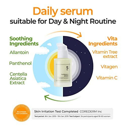 numbuzin No.5 Goodbye Blemish Serum – Lightweight Gel for Acne Scars with Vitamin C & Niacinamide | Korean Skincare 1.69 fl oz Avelisse