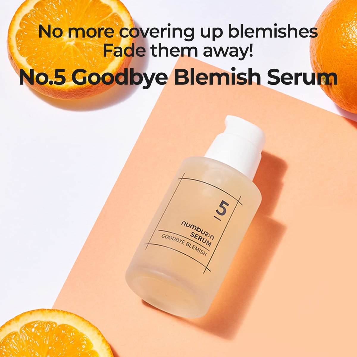 numbuzin No.5 Goodbye Blemish Serum – Lightweight Gel for Acne Scars with Vitamin C & Niacinamide | Korean Skincare 1.69 fl oz Avelisse
