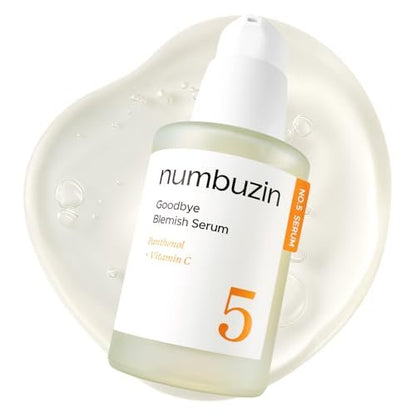 numbuzin No.5 Goodbye Blemish Serum – Lightweight Gel for Acne Scars with Vitamin C & Niacinamide | Korean Skincare 1.69 fl oz Avelisse
