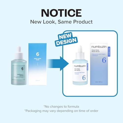 numbuzin No.6 Deep Sleep Mask Serum – Iceland Glacier Water Hydrating Serum with Hyaluronic Acid & Niacinamide for Dry Skin, 1.69 fl oz - görsel 4