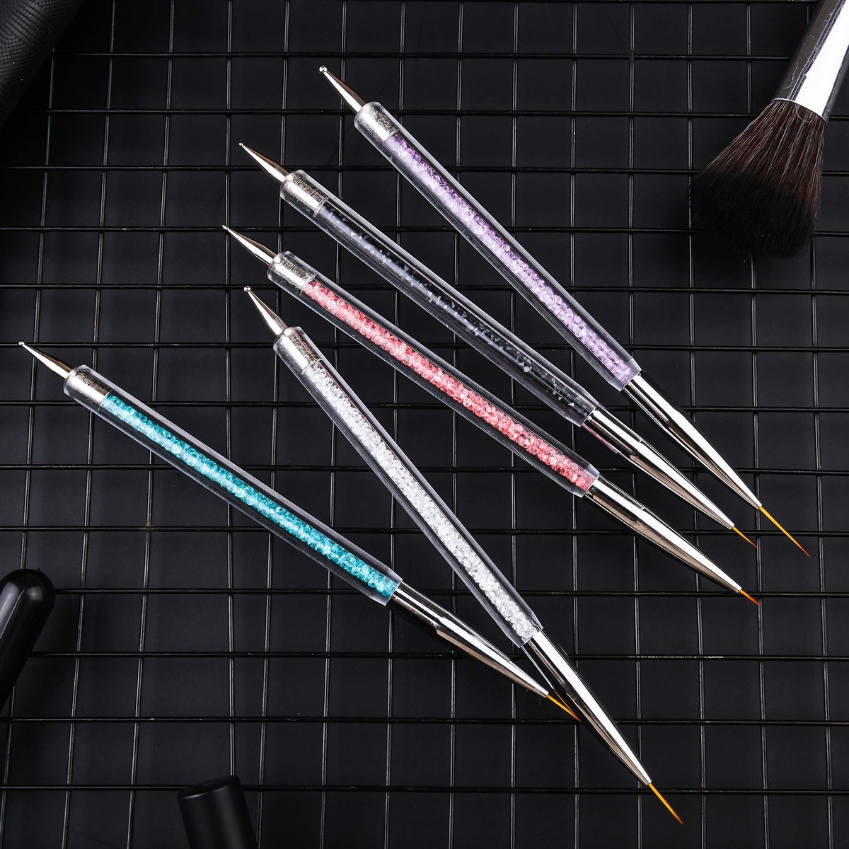 Mcduyant 8-Piece Nail Art Brush Set: Resin Palette Gel Design Tools for Professional & DIY Manicures - görsel 9