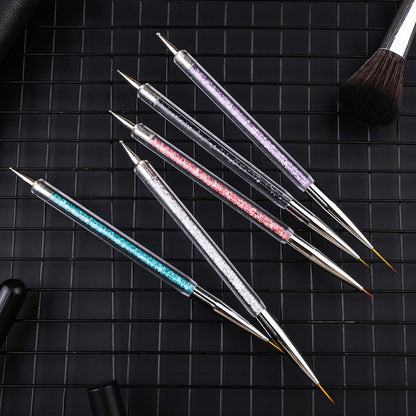 Mcduyant 8-Piece Nail Art Brush Set: Resin Palette Gel Design Tools for Professional & DIY Manicures