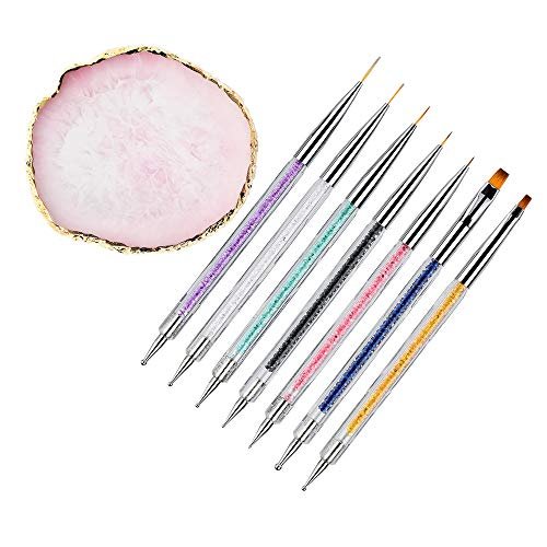 Mcduyant 8-Piece Nail Art Brush Set: Resin Palette Gel Design Tools for Professional & DIY Manicures - görsel 2