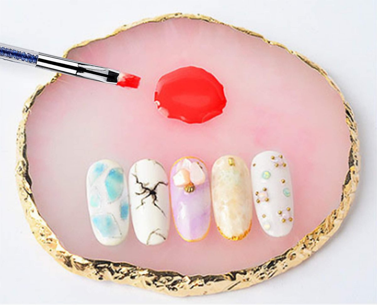 Mcduyant 8-Piece Nail Art Brush Set: Resin Palette Gel Design Tools for Professional & DIY Manicures - görsel 3