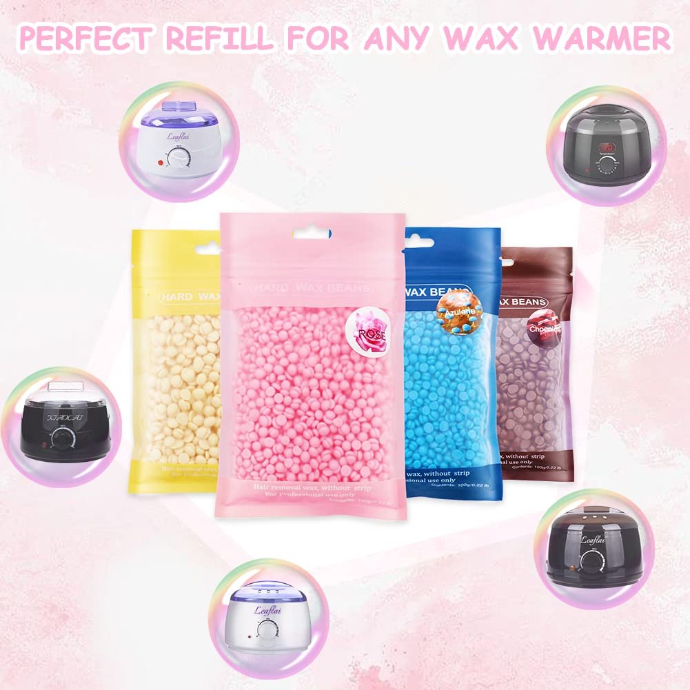 Professional Hard Wax Beads for Hair Removal – 400g with 10 Wood Sticks – Full Body, Brazilian, Bikini, Face, Legs, Eyebrows – Painless at Home for Women and Men - görsel 9