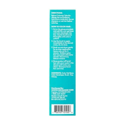 Men's Select 5 Minute Mustache & Beard Dark Brown Brush-In Facial Hair Dye - 2.8 oz - görsel 8